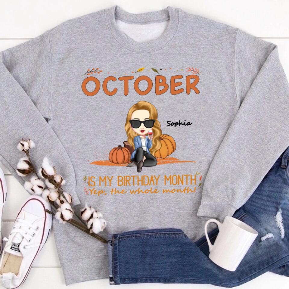 October Birthday Celebration Shirt for Women
