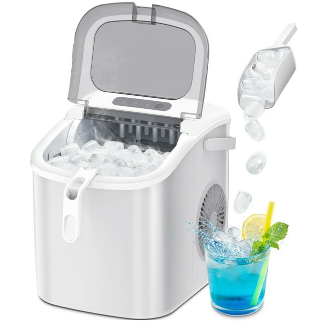 Auseo Portable Ice Maker, Fast and Efficient Countertop Machine