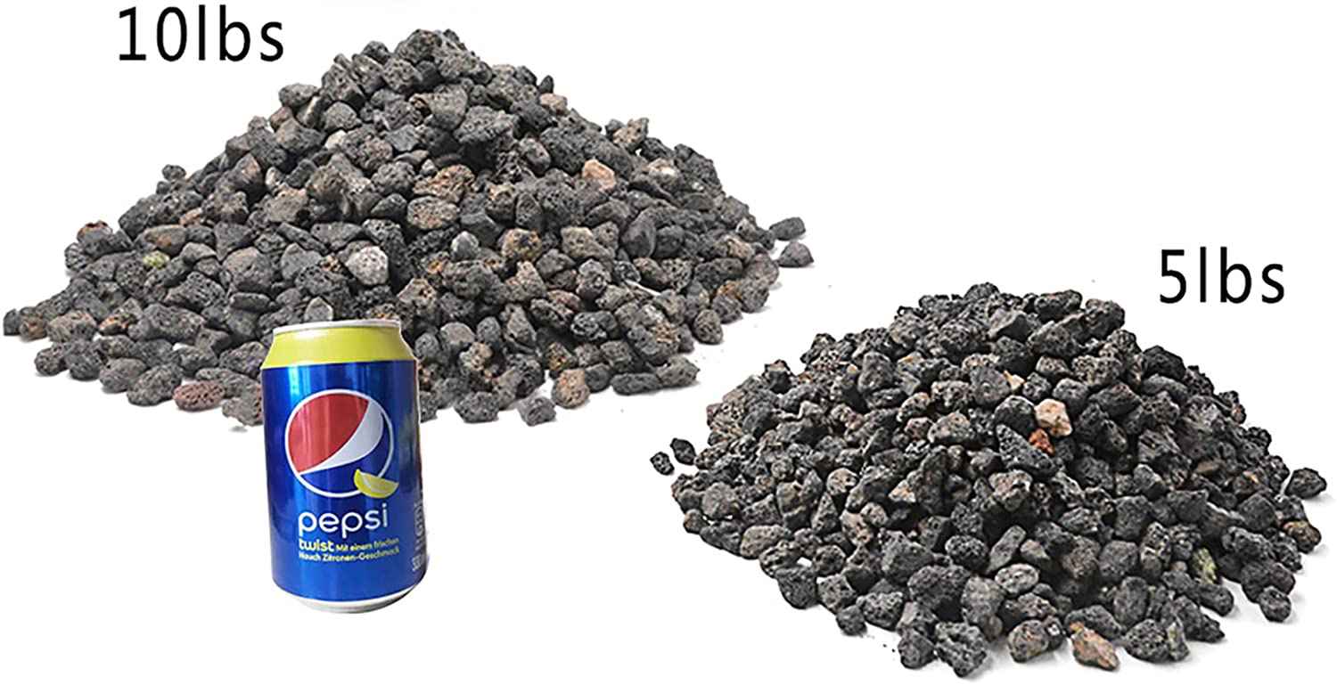 Skyflame Black Lava Rock Granules - 5-lb Bag for Fire Pits, Grills, Landscaping