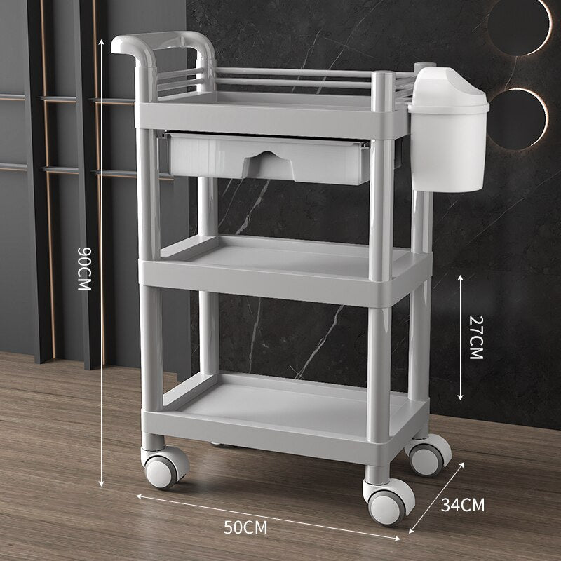 Professional Beauty Salon Trolley with Three Layers