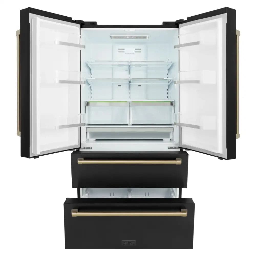 ZLINE 36" Autograph Edition French Door Refrigerator with Ice Maker