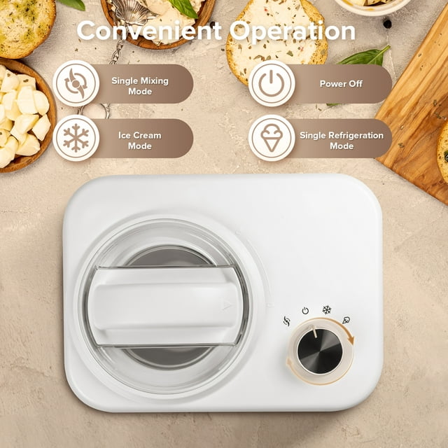 KISSAIR Compact Ice Cream Maker - DIY Gelato, Frozen Yogurt, and Sorbet