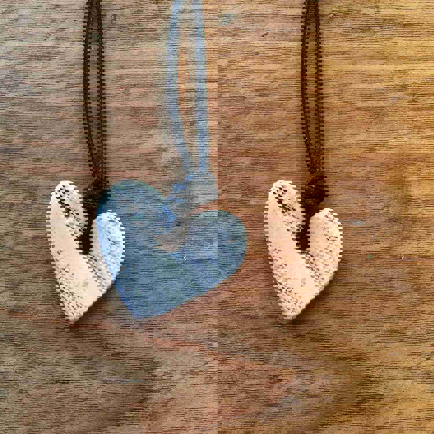 Handcrafted Heart-Shaped Birch Pendant for Special Occasions