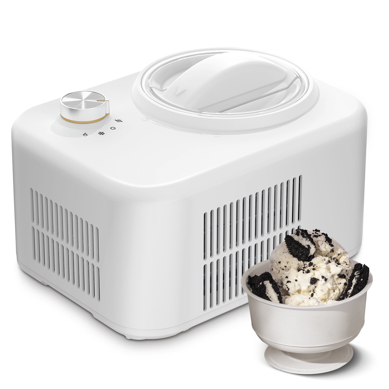 KISSAIR Compact Ice Cream Maker - DIY Gelato, Frozen Yogurt, and Sorbet