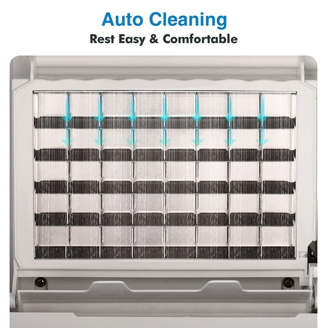 Auseo Under Counter Ice Maker, 80lbs Daily, Reversible Door, Self-Cleaning & Timer