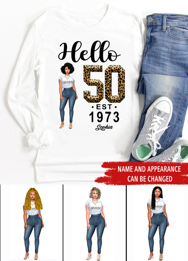 Fabulous 50th Birthday T-Shirt for Women, Unique Custom Gift