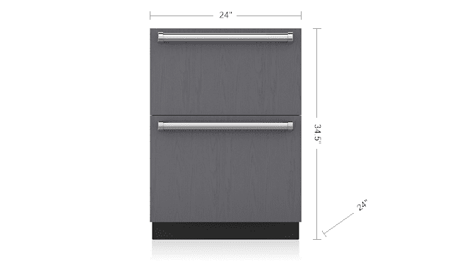 Sub-Zero ID24FI 24" Designer Freezer Drawers with Ice Maker - Panel Ready
