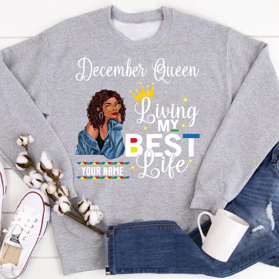 Elegant December Birthday Shirt for Women, Celebrate Queens Born in December