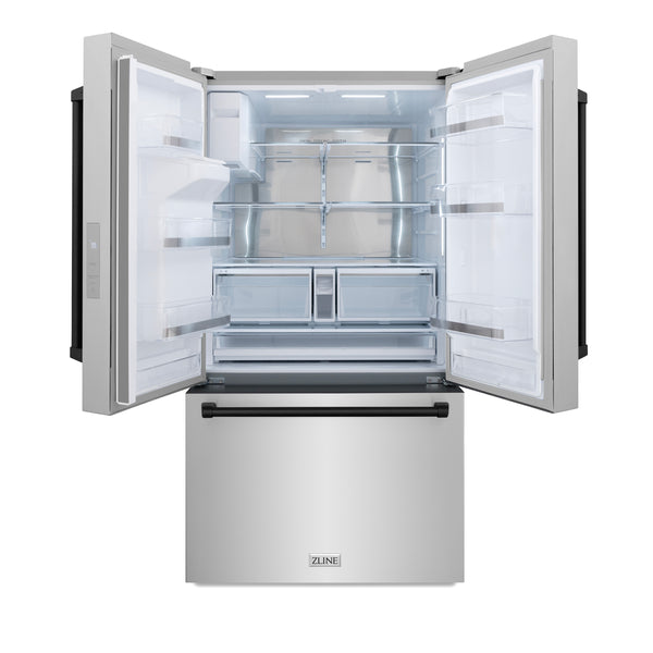 ZLINE Autograph Edition 36" French Door Refrigerator with External Water Dispenser and Dual Ice Maker