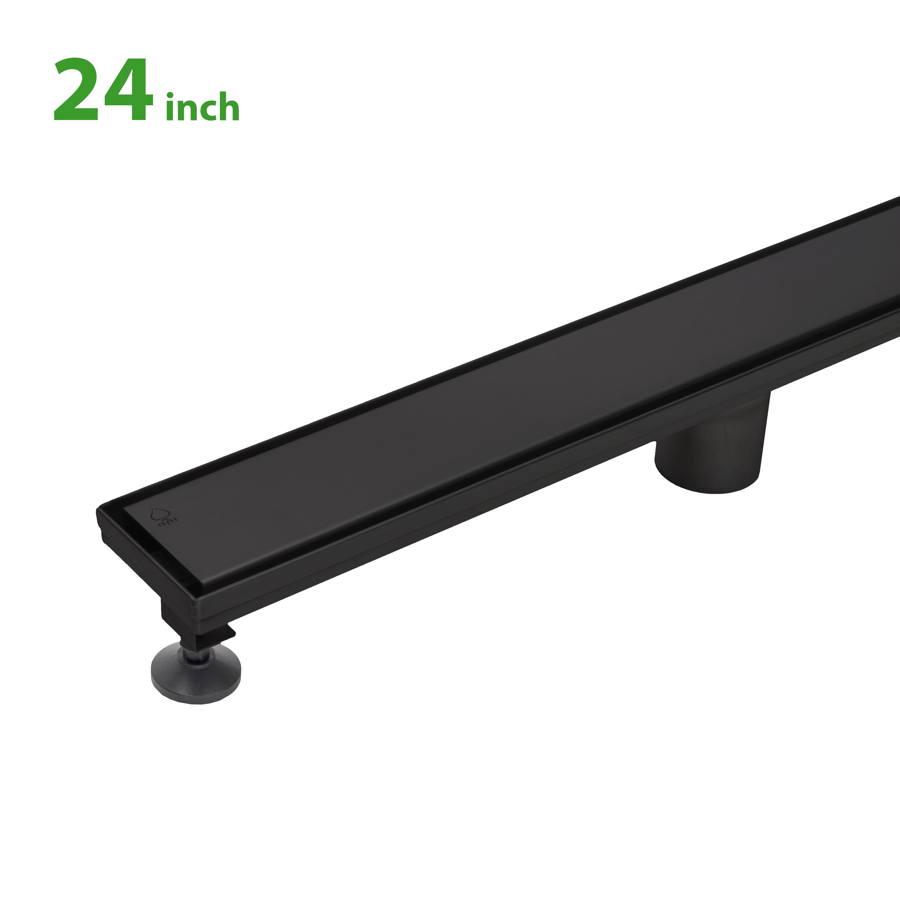 BAI 0507 Stainless Steel Linear Shower Drain, 24-inch Matte Black