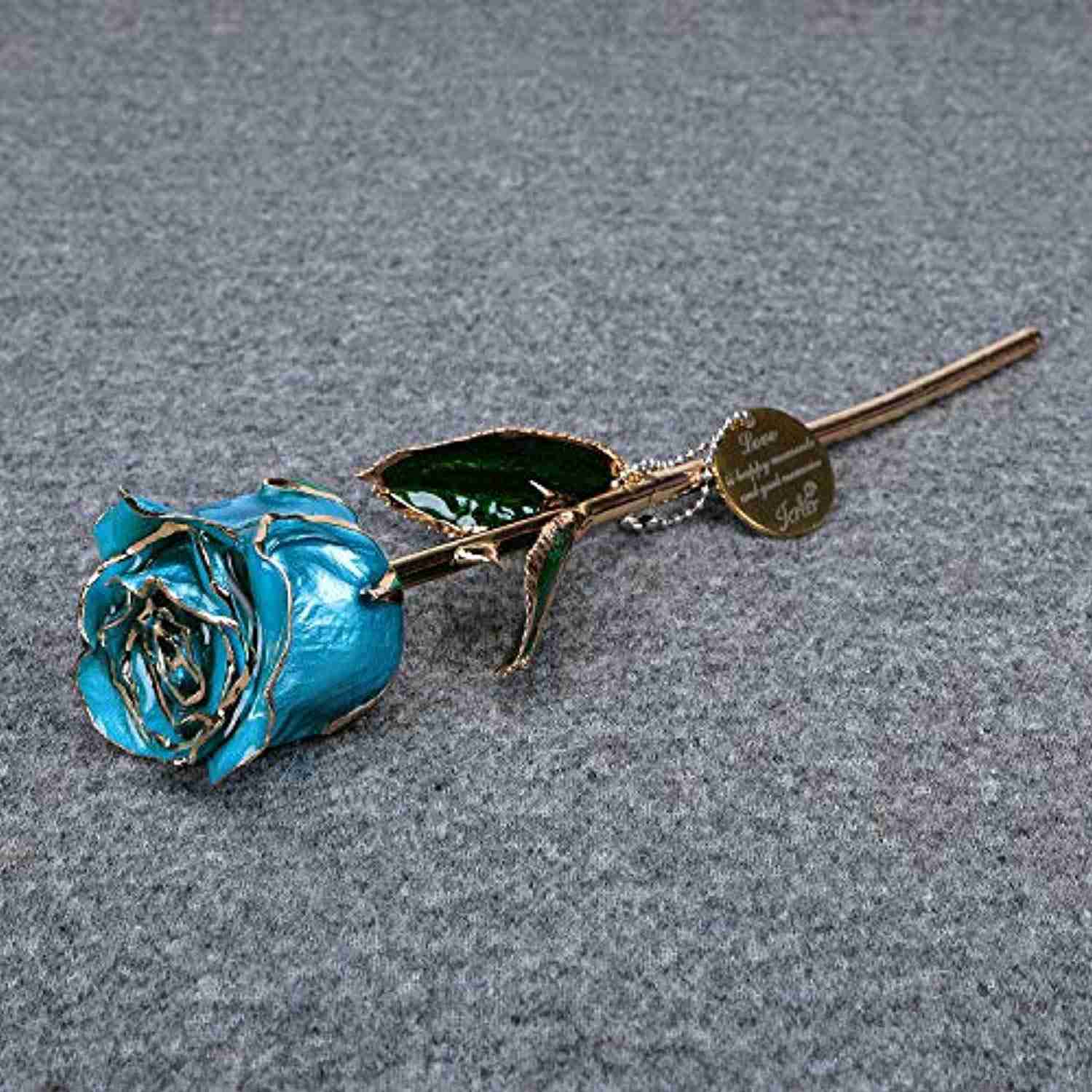 Genuine 24K Gold-Plated Real Rose with Crystal Stand - Timeless Love Gift