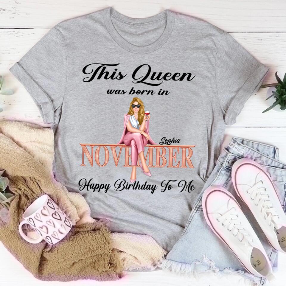 Stylish November Birthday Shirt for Women