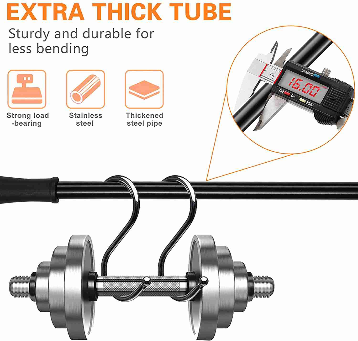 BsBsBest 46" Extra Long Fire Poker - Rust Resistant for Fireplace, Camping, Wood Stove