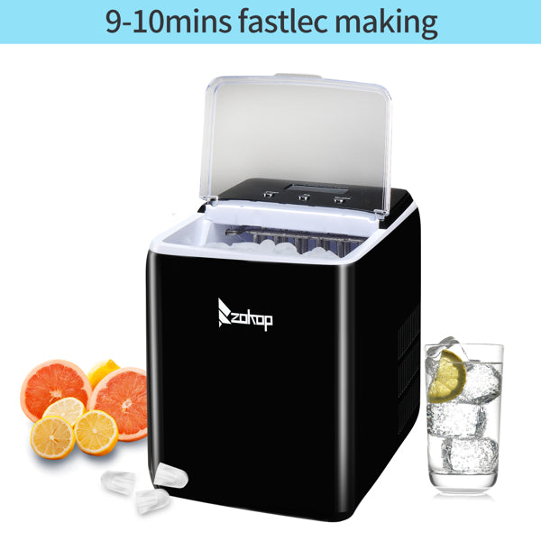 Portable Ice Maker Machine with Transparent Cover