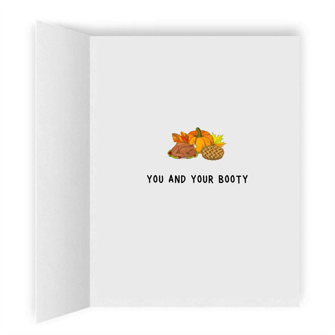 Thankful for Love & Booty | Lesbian Thanksgiving Card