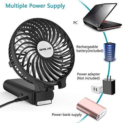 OPOLAR 10400mAh Rechargeable Fan, Portable and Foldable with Long Battery Life