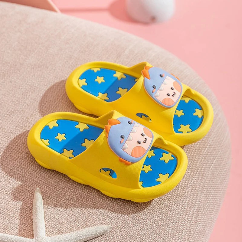 Cute Cartoon Non-Slip Kids Slippers for Summer Comfort