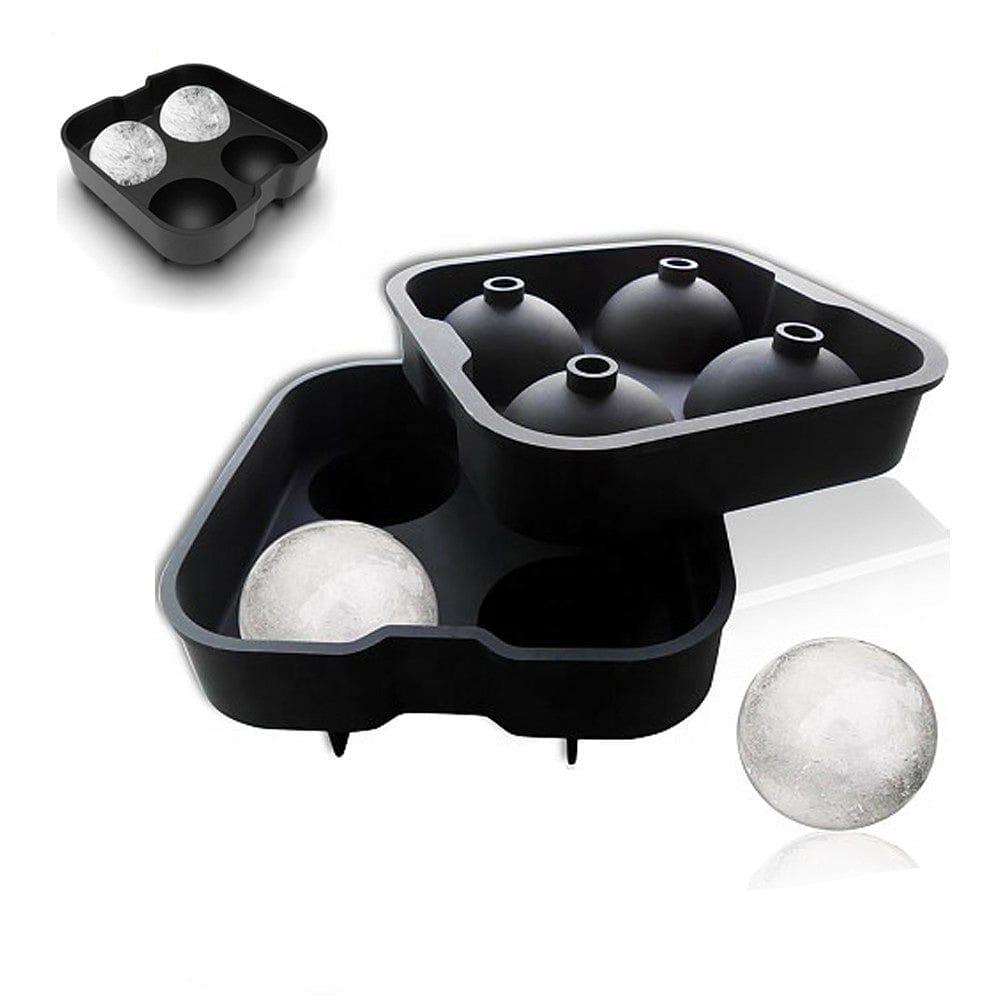 Premium Silicone Ice Ball Maker - 4 Sphere Molds