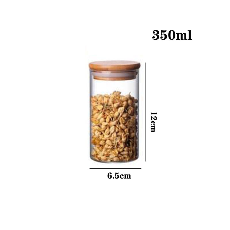 Eco-Friendly Bamboo Lid Glass Food Storage Container