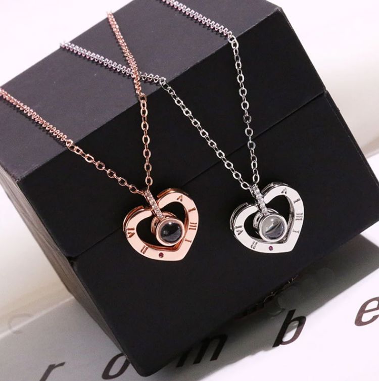 Elegant Rose Gold "I Love You" Pendant Necklace for Couples