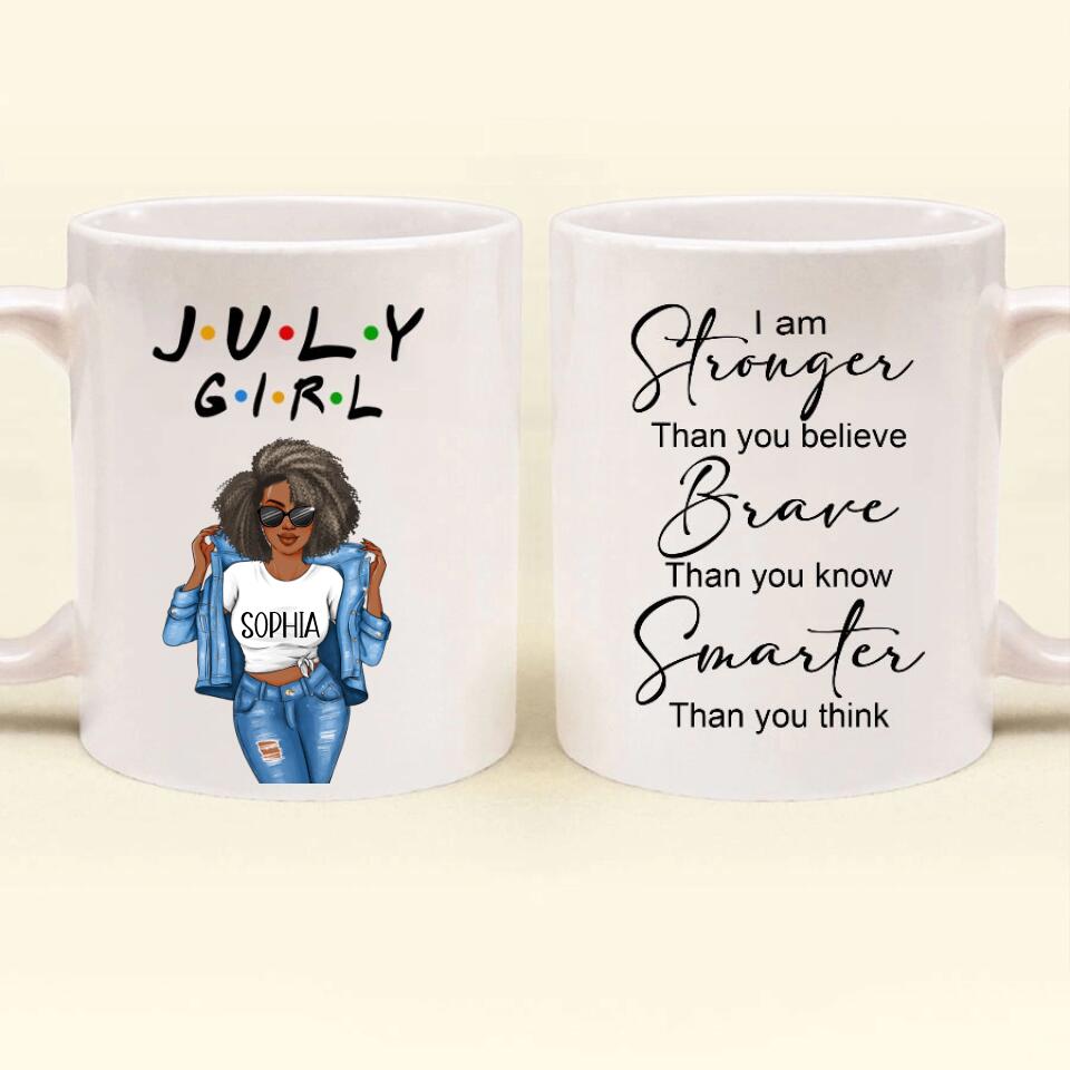 Personalized July Birthday Mug for Women