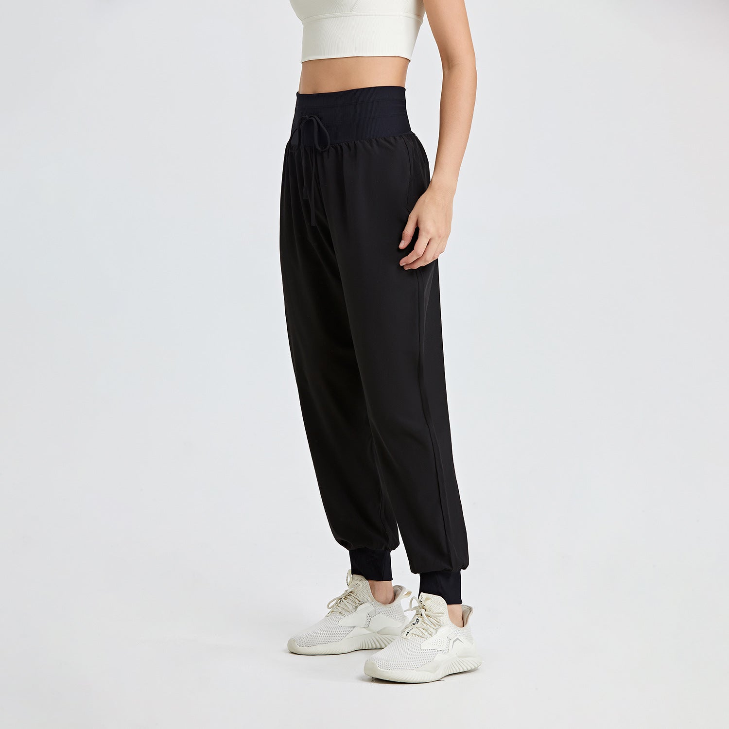 Elevate Your Yoga Style with High-Waist Drawstring Pants