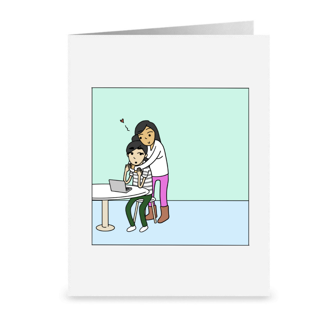 Romantic Lesbian Greeting Card for Special Occasions