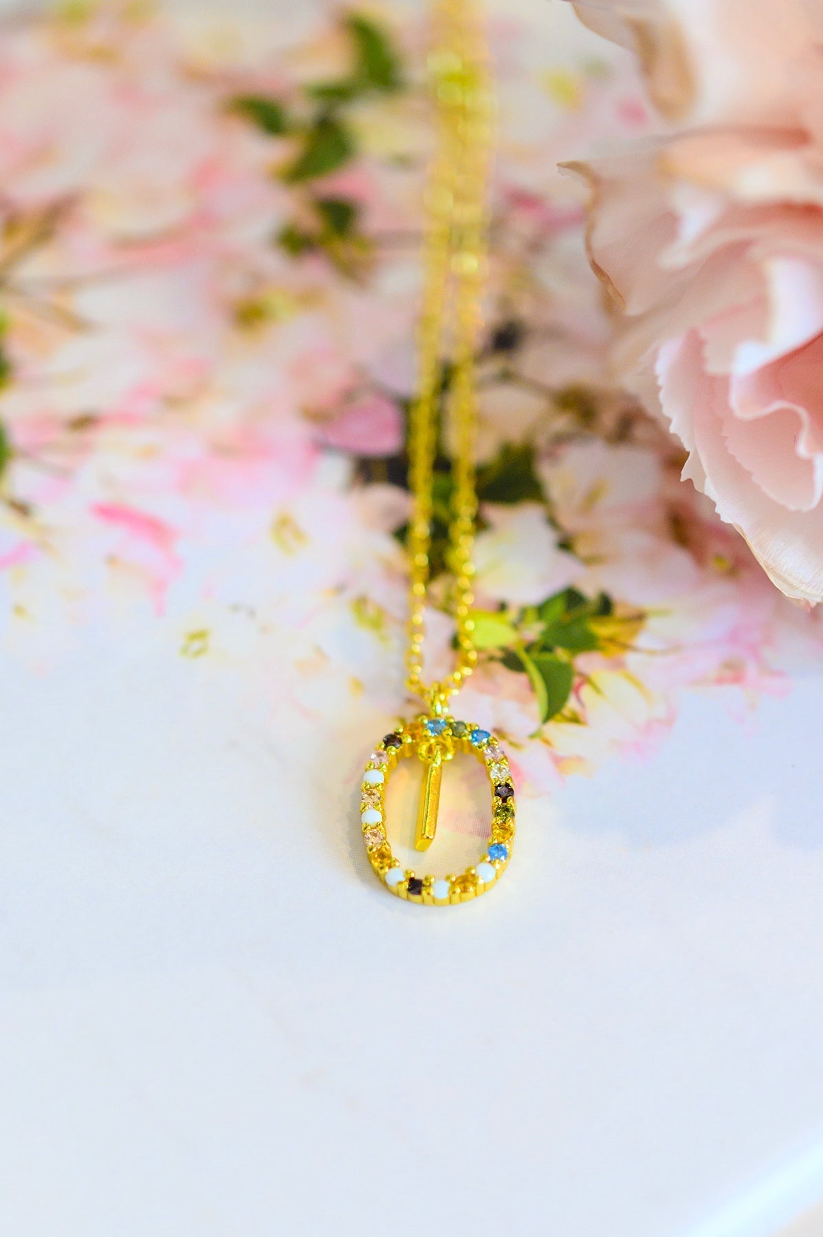 Personalized Mi Amor Gold Dipped Initial Necklace