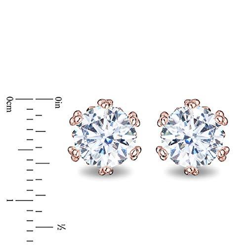 Enchanted Disney Majestic Princess Solitaire Earrings in 14K Rose Gold