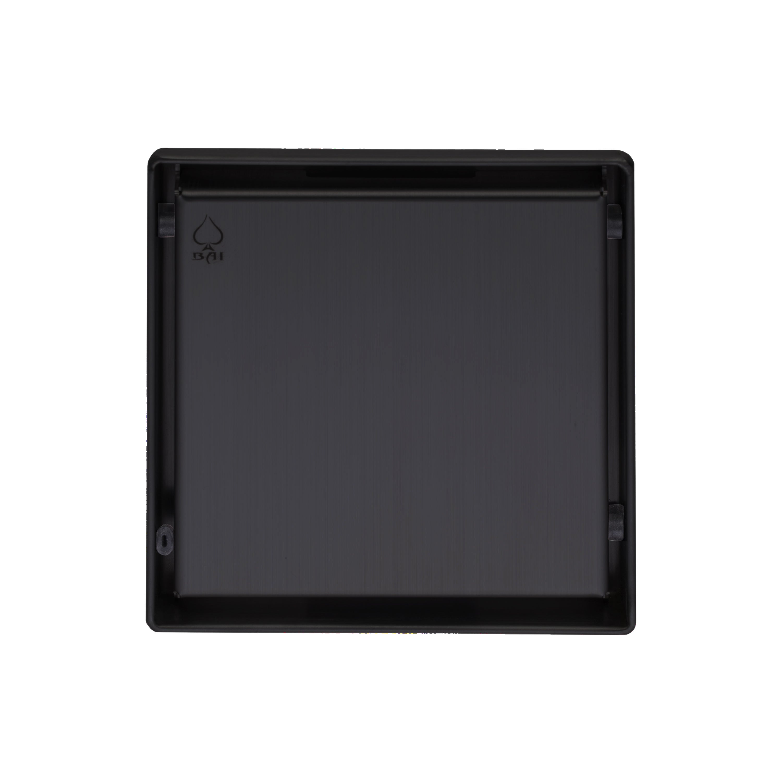 BAI 0506 Stainless Steel Square Shower Drain with Matte Black Finish