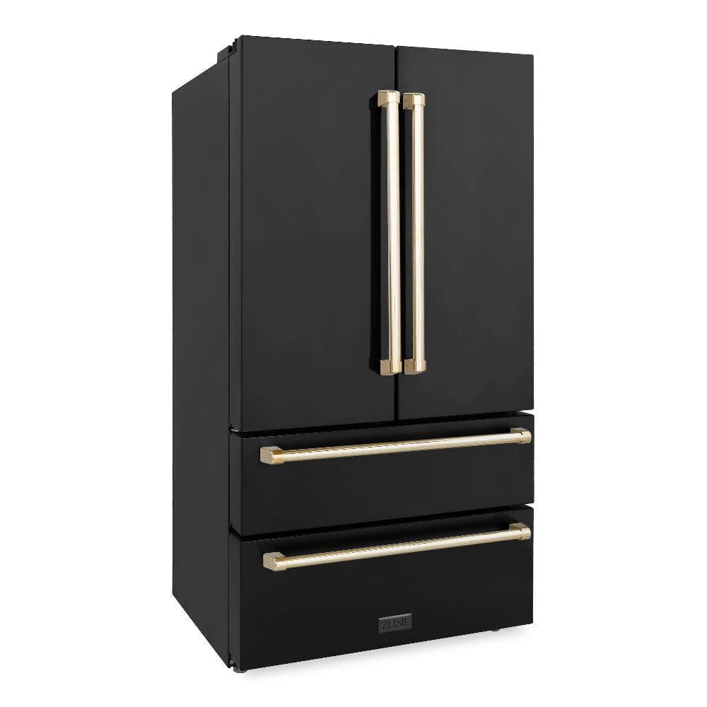 ZLINE 36" Autograph Edition French Door Refrigerator with Ice Maker