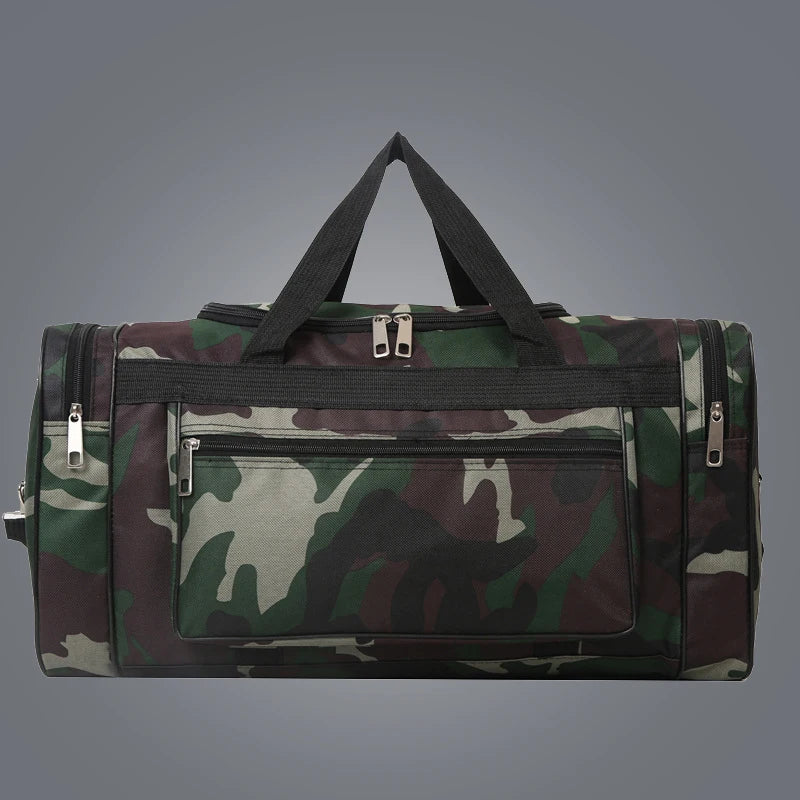 Versatile Nylon Fitness Gym Bags for Men and Women, Large Capacity Travel Storage