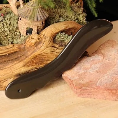 Black Bian Stone Gua Sha Massage Tool for Pain Relief and Relaxation