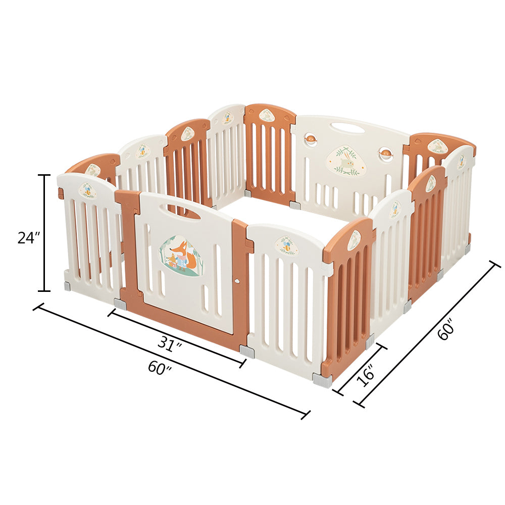 Sukko Playpen with Rubber Base for Safe Baby Play