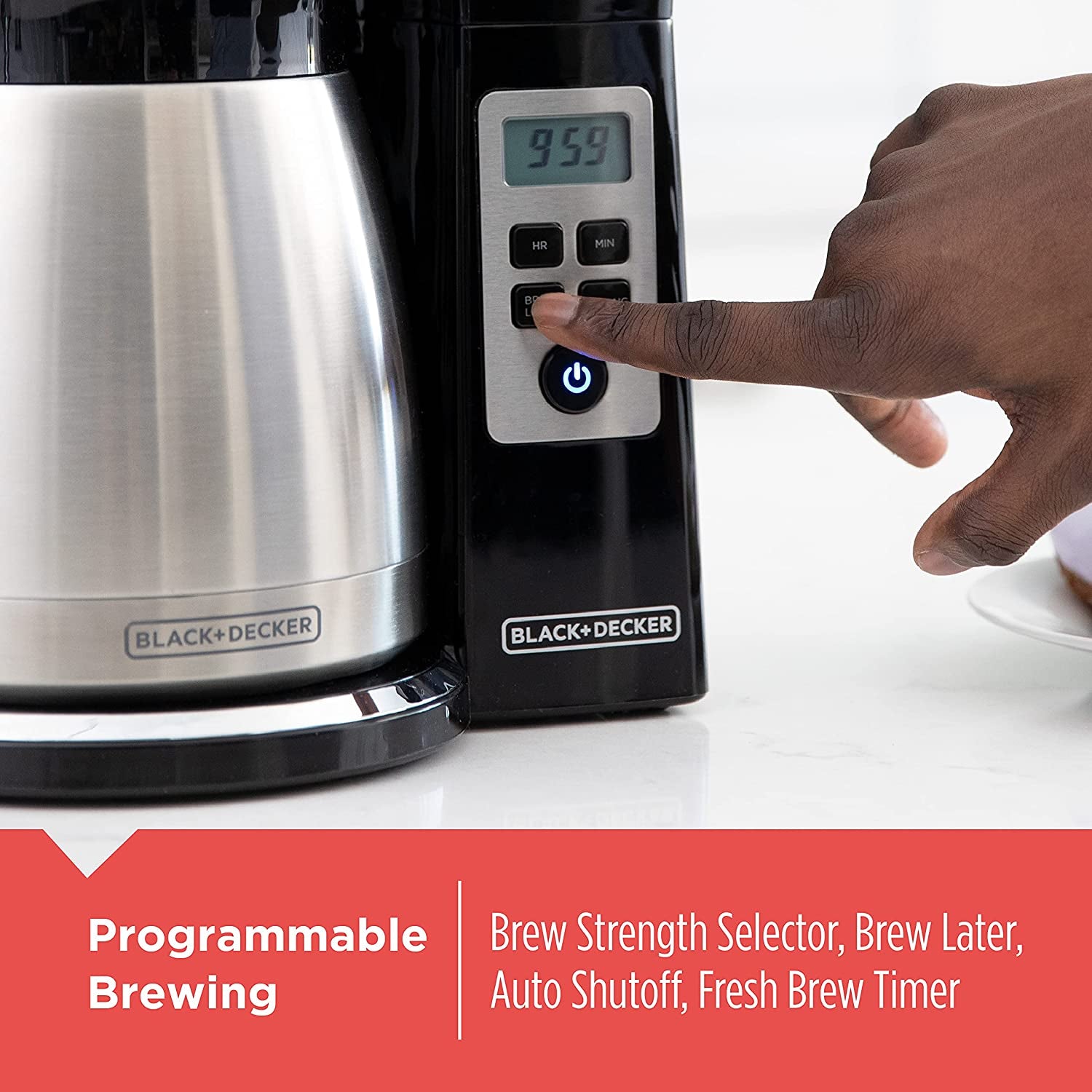 12 Cup Vortex Technology Coffee Maker with Thermal Carafe