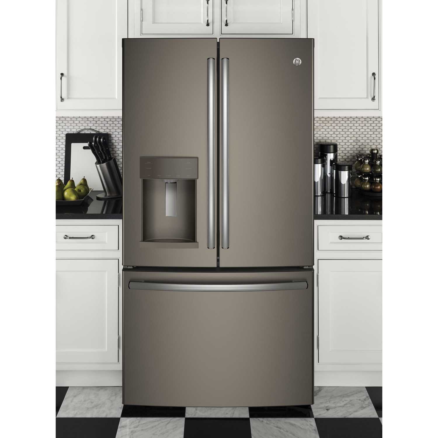 GE 27.8 cu.ft. French-Door Refrigerator with Ice & Water Dispenser