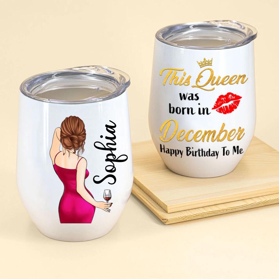Personalized 12oz Stainless Steel Wine Tumbler - Perfect for Any Occasion