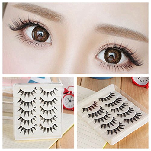 Okdeals 5 Pairs/set Stylish Women's False Eyelashes, Japanese Style