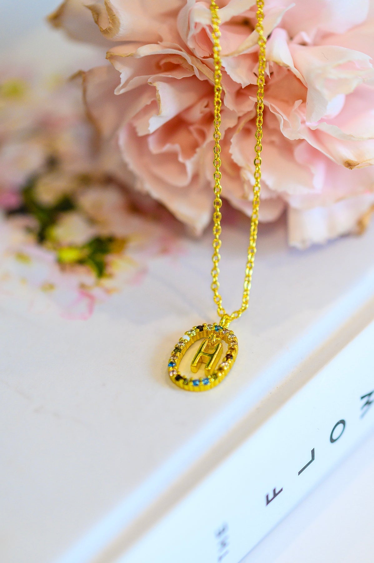Personalized Mi Amor Gold Dipped Initial Necklace