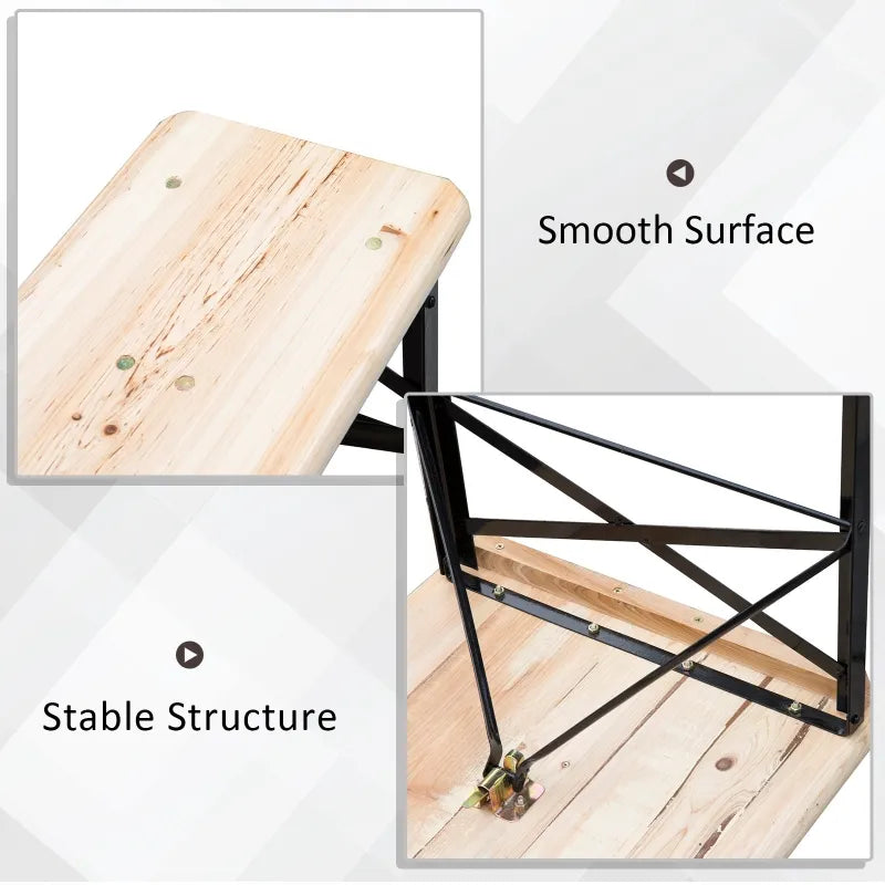 Portable Outdoor Folding Picnic Table and Bench Set
