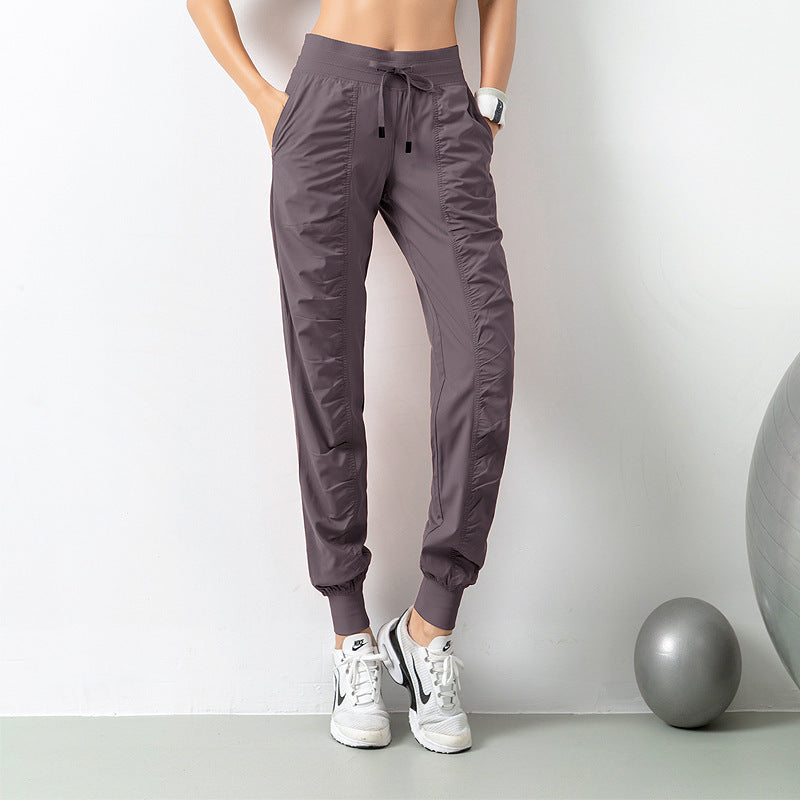 Women's High-Waist Drawstring Sports Pants