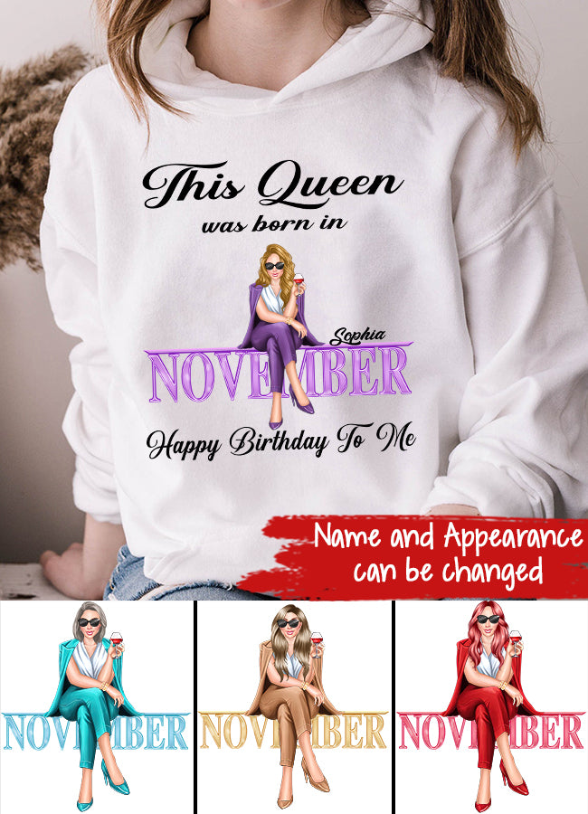 Stylish November Birthday Shirt for Women