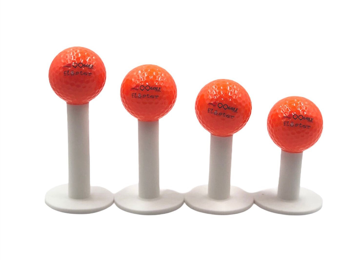 Premium Golf WRT-04 Rubber Tees Set, White, 4 Sizes for Indoor & Outdoor Practice