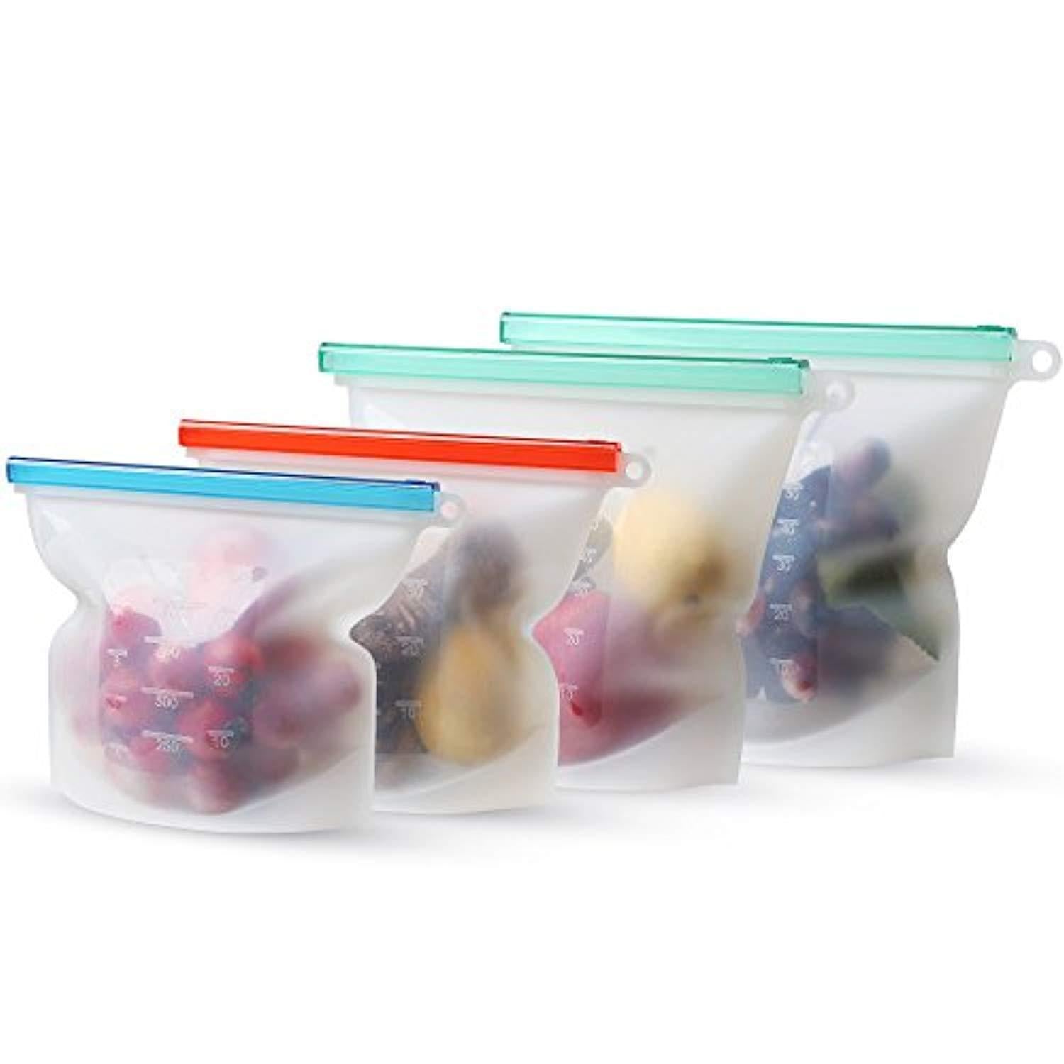 Eco-Friendly Silicone Food Storage Bags - Large & Small Set