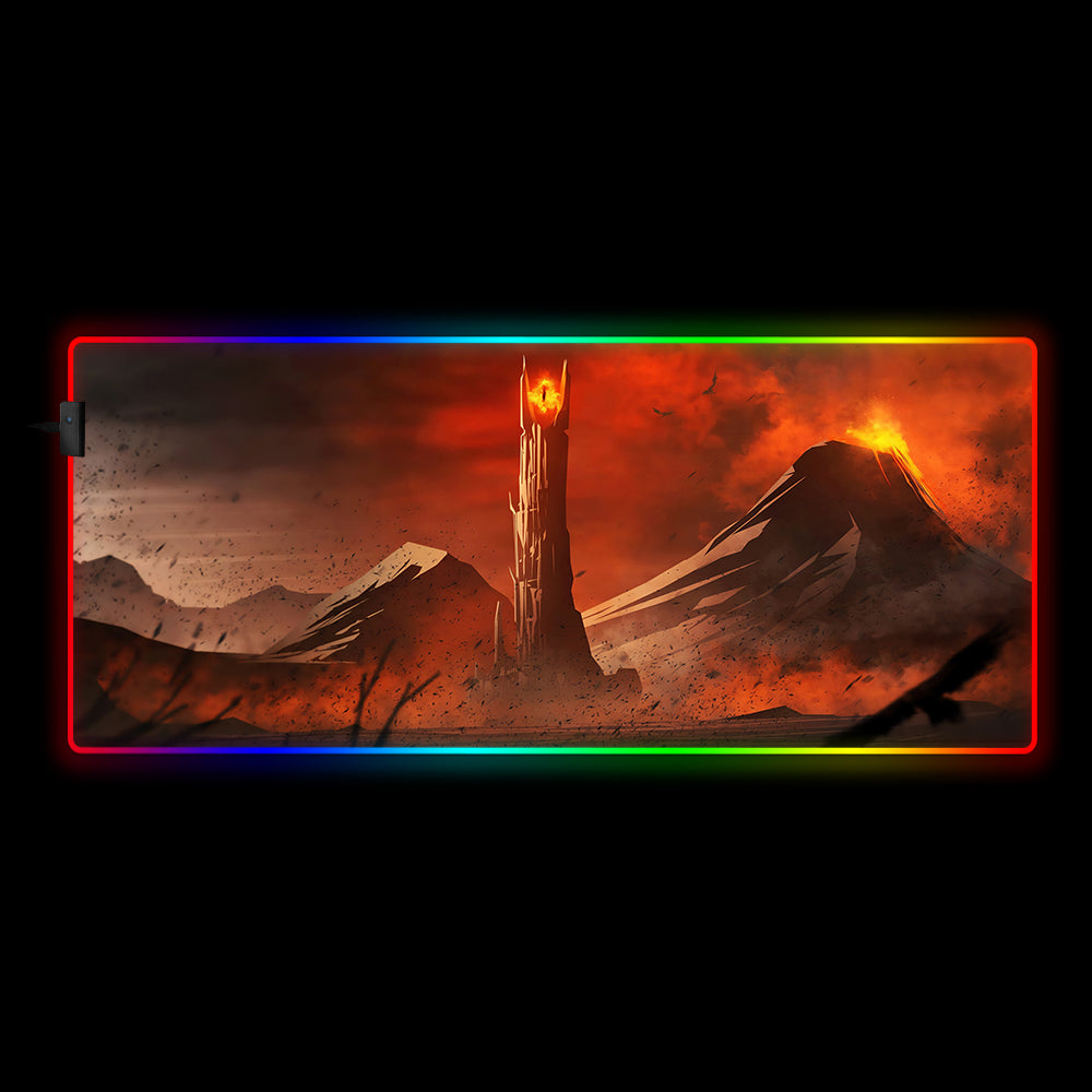 Epic Tower of Sauron RGB Gaming Mouse Pad - M-XXL Sizes
