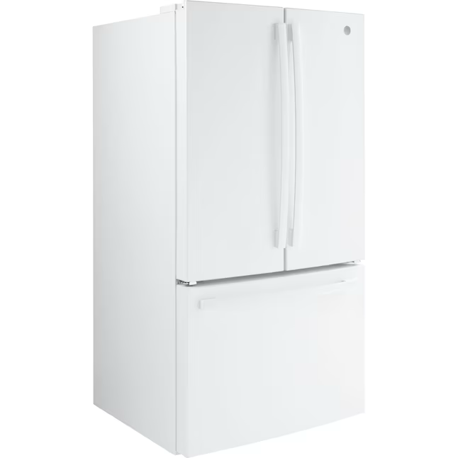 GE 27-cu ft French Door Refrigerator with Ice Maker and Water Dispenser (White) ENERGY STAR