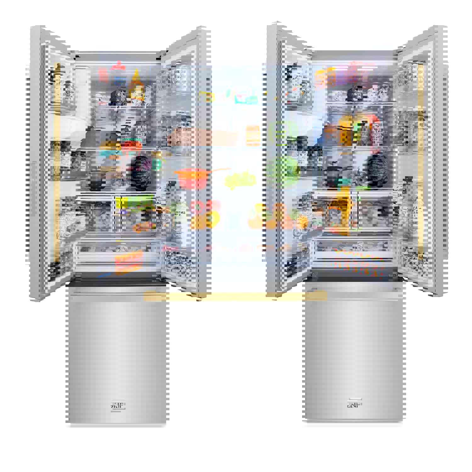 Stylish ZLINE French Door Refrigerator with External Water Dispenser