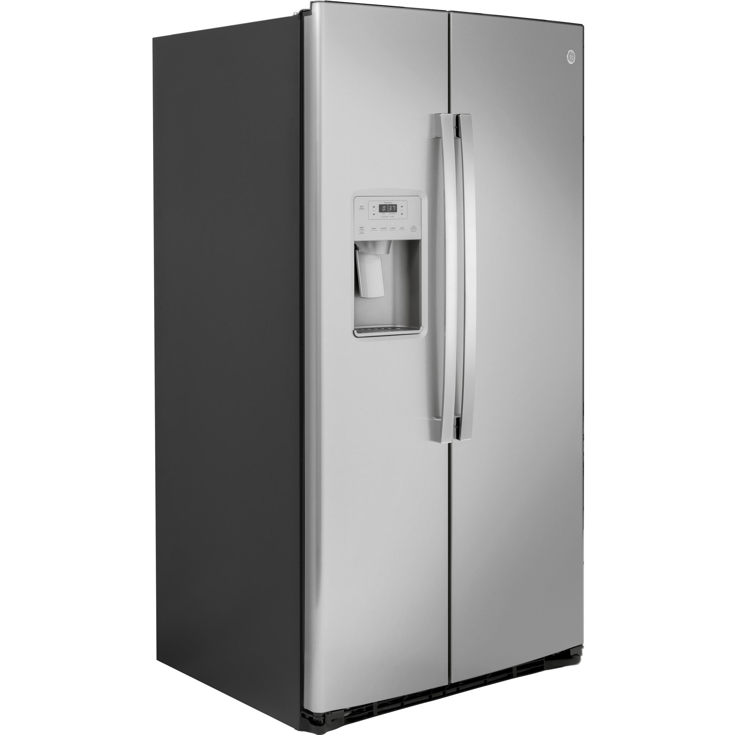 GE 36-inch Side-by-Side Refrigerator with Water/Ice Dispenser, 25.1 cu.ft.