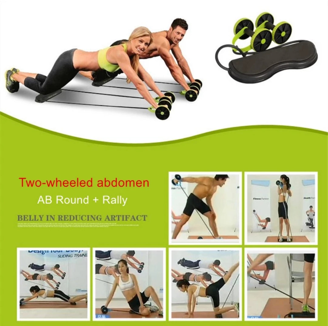 Upgraded Home Fitness Equipment - Double Wheel Exerciser