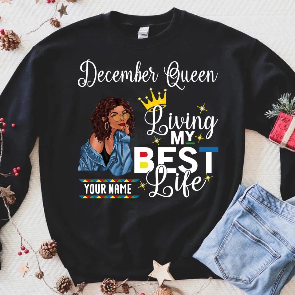 Elegant December Birthday Shirt for Women, Celebrate Queens Born in December